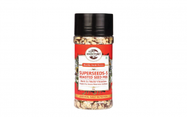 Healthy Planet Superseeds-5 Roasted Seed Mix Pumpkin-Flax-Sesame-Watermelon-Sunflower  Plastic Bottle  250 grams